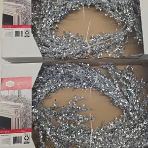 Two Packages of Silver Garland 6 Feet