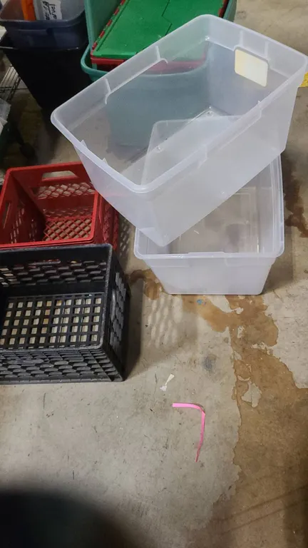 Sterilite Storage Totes and Plastic Milk Crates Lot