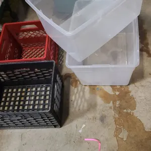 Sterilite Storage Totes and Plastic Milk Crates Lot