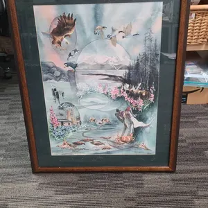 Signed Gretchen Green Print "Homer's Where The Heart Is" 1995