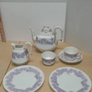 French China Limoges Tea Set, Tressemanes & Vogt, Floral