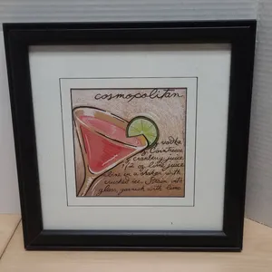 Louise Reinoehl-Max Framed Cosmopolitan Recipe Print