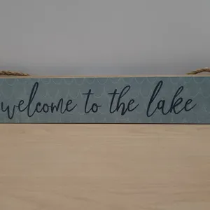 Creative Products Welcome to the Lake Wooden Sign 2017