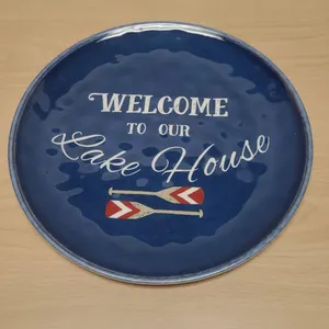 Liberty Procurement Lake House Dinner Plate Blue White