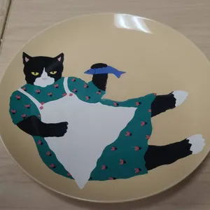 1988 Bottman Design Cat Plate, Paris Bottman, Made in Japan
