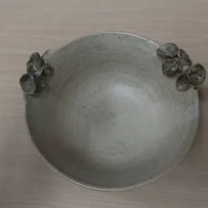 Studio Pottery Floral Accent Bowl Signed Glatha Jackson