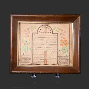FRAMED GERMAN FRAKTUR ON PAPER.