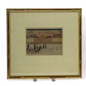 UTAGAWA HIROSHIGE WOODBLOCK PRINT IN FRAME.