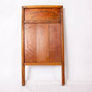 NATIONAL WASHBOARD CO. NO. 711 WOOD AND METAL WASHBOARD.