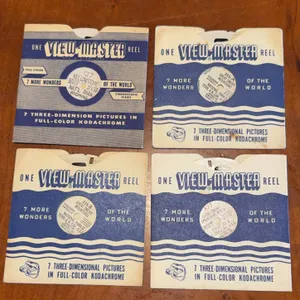 Four 1950s view master reels. Yellowstone and Great Smoky Mountains