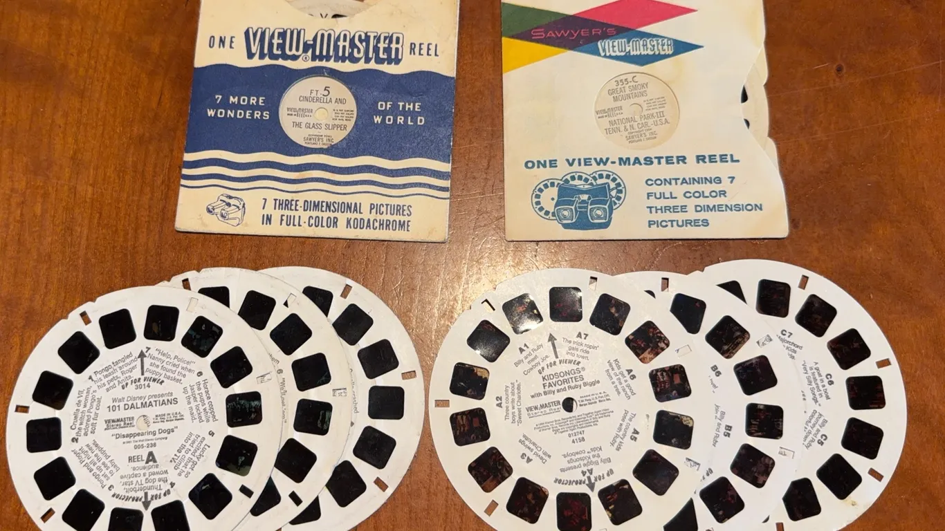 Four different view master reel sets. .