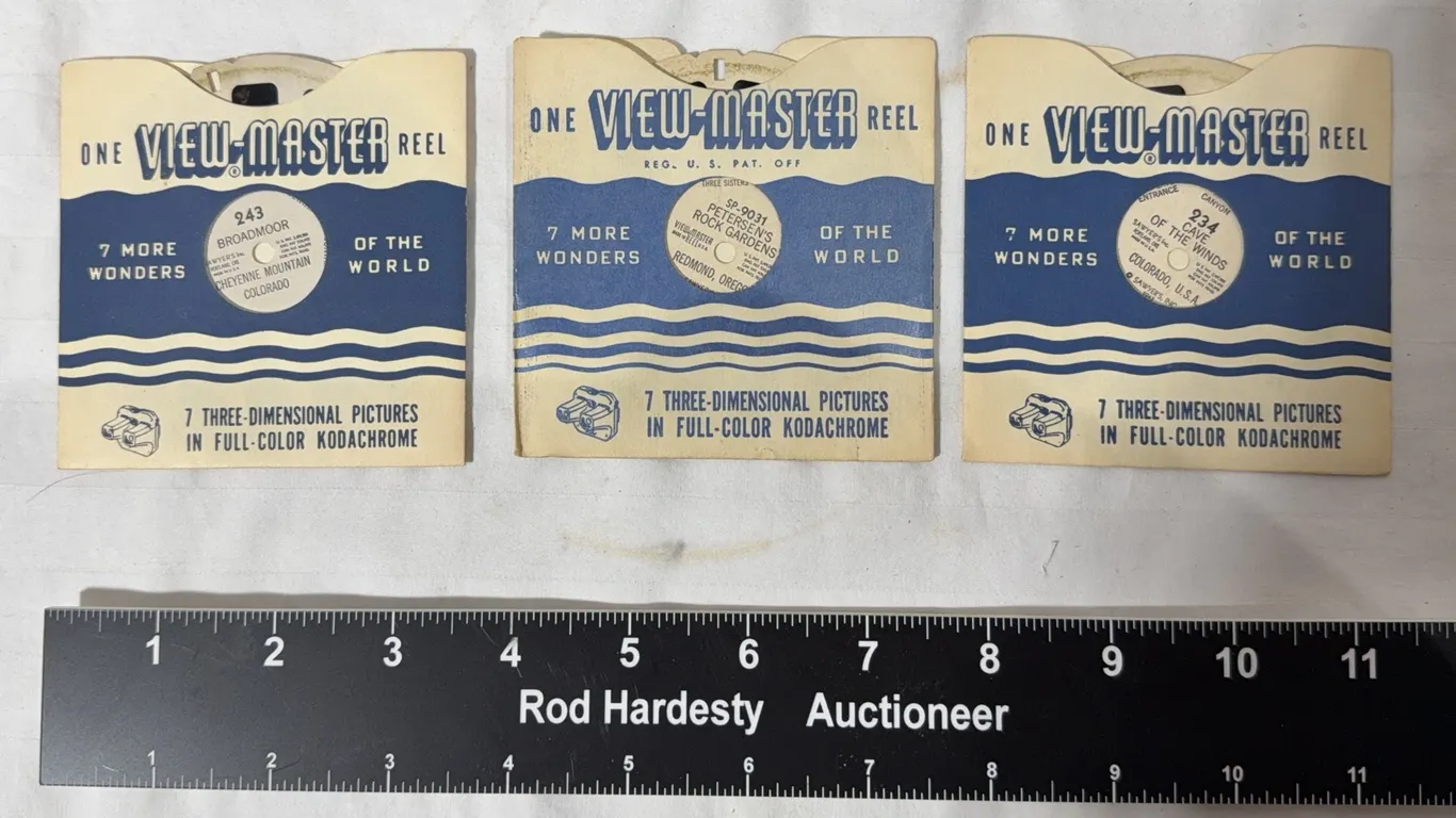 3 Vintage Sawyer's View-Master reel packets