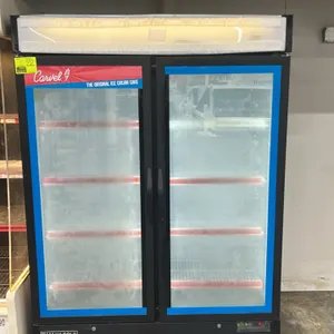 Maxx Cold MXM2-48FB 2-door glass door merchandiser freezer. Features self-contained refrigeration, illuminated top display panel, LED interior lightin