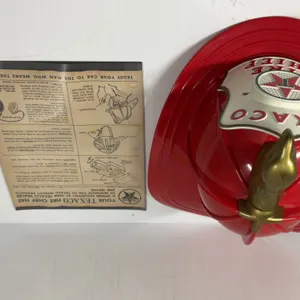 Vintage 1960s Texaco Fire Chief Toy Helmet
