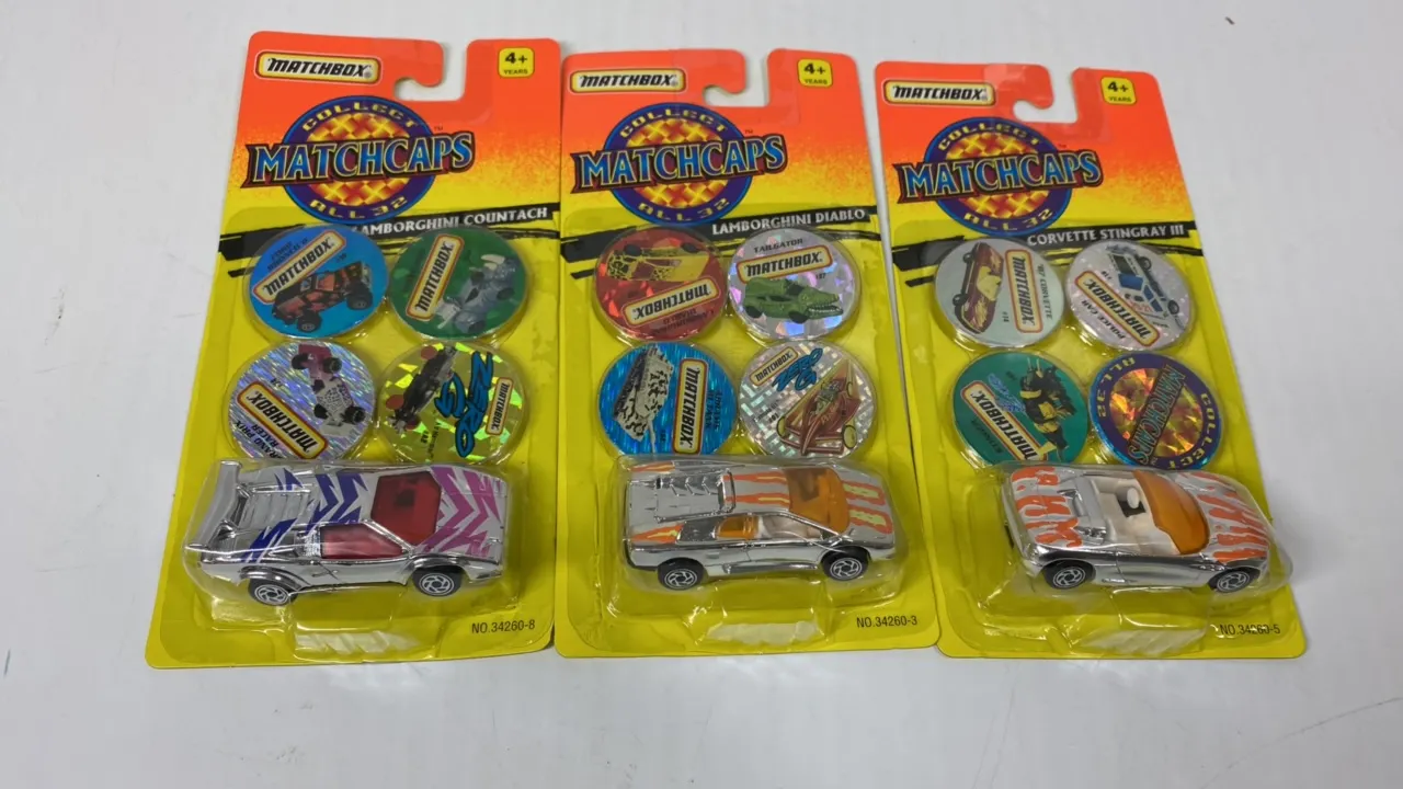 (3) Matchbox MatchCaps