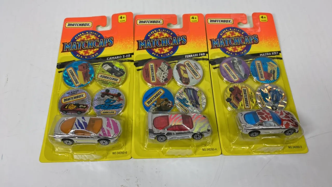 (3) Matchbox MatchCaps