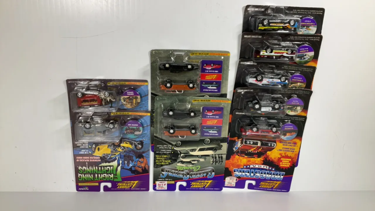 (9) Johnny Lightning Die Cast Cars