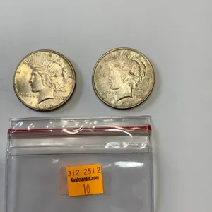 2 1924 Peace Silver Dollars