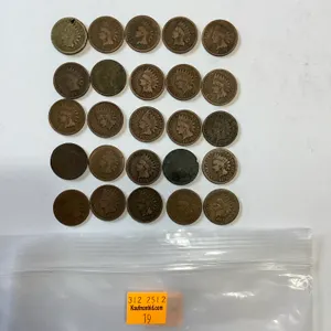 25 - 1863 - 1898 Indian Head Pennies
