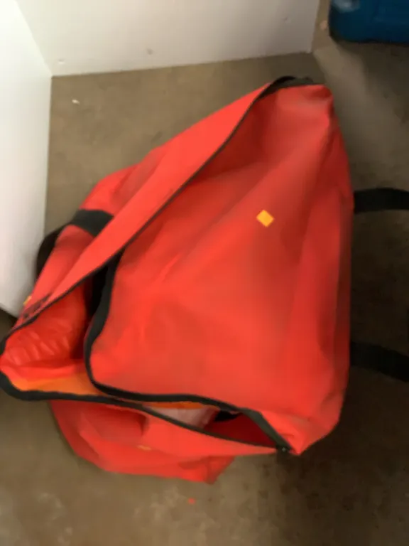 Cementex line gear bag & contents (gloves, helmet, etc.)