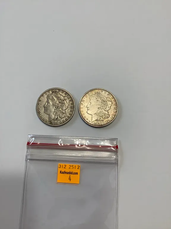 1921 Morgan Silver Dollar, 1900 Morgan Silver Dollar