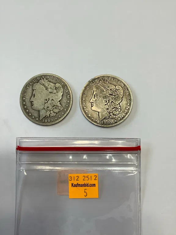 1891-O Morgan Silver Dollar, 1899-O Morgan Silver Dollar