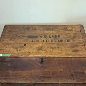 Capt W. D. LAND 6TH D.C.O. LANCERS Chest Crate