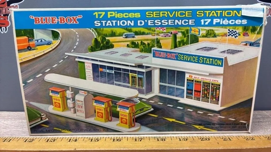 Vintage Blue Box Service Station.