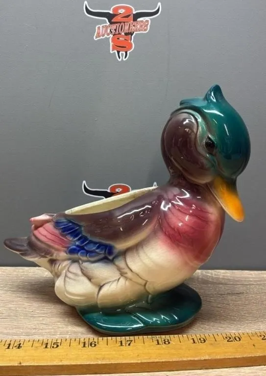 Royal Copley Wood Duck Planter. 7”H.