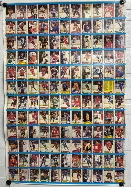 Uncut Sheet 1989 OPC Hockey Cards. Some Damage.