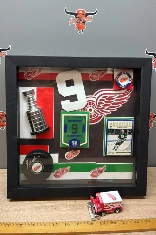Homemade Gordie Howe Shadowbox & Zamboni.