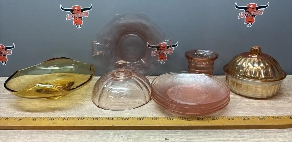 Depression & Coloured Glass Items. *NO SHIPPING