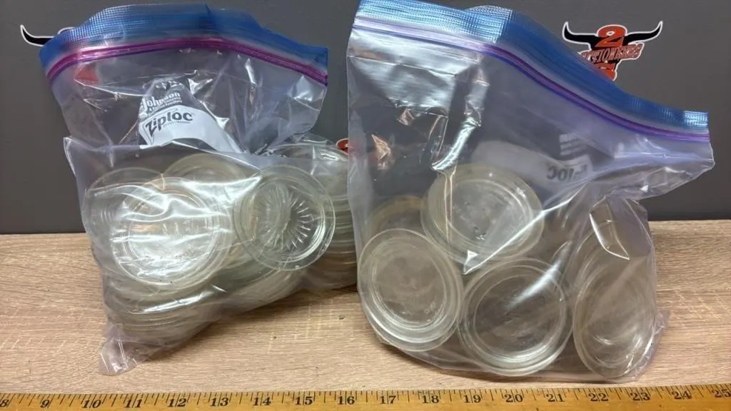 Quantity of Glass Jar Lids.