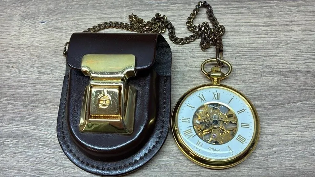 Milo 17J Pocket Watch (China) w/Leather Belt