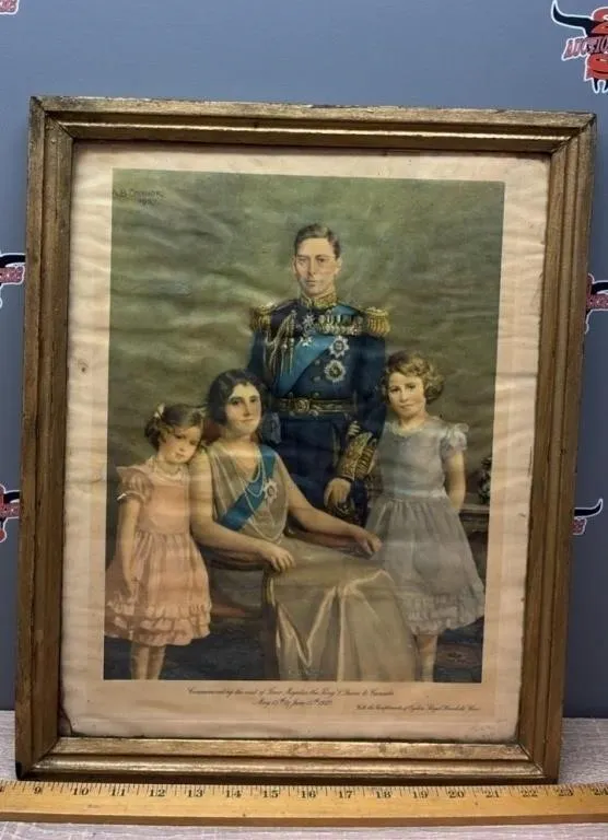 Framed Royalty Picture from 1939 Canadian Visit.