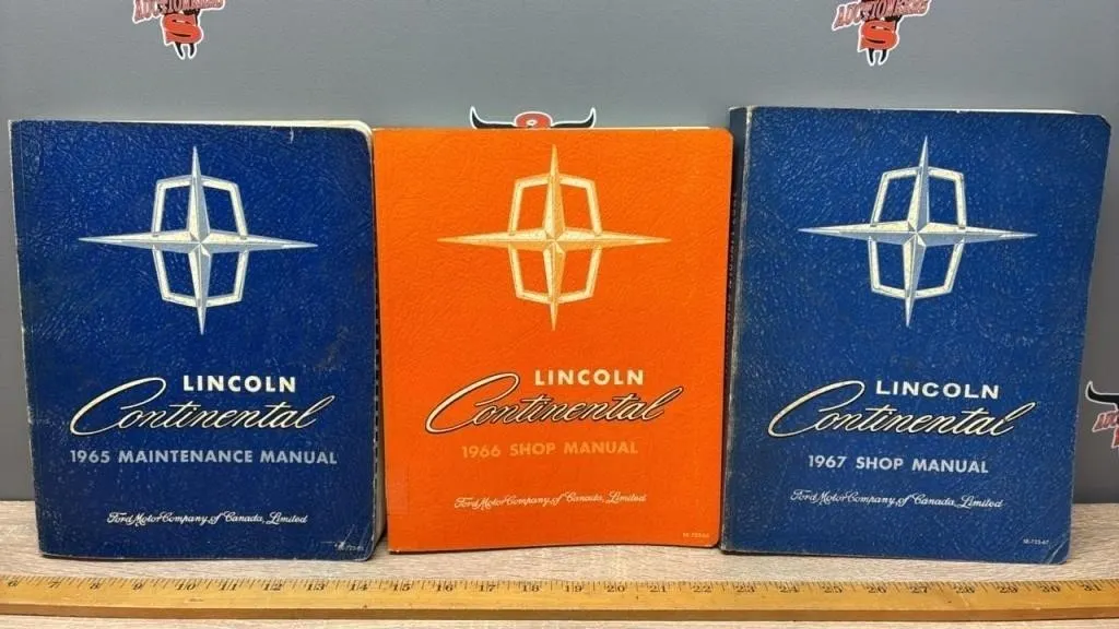 3 Lincoln Continental Shop Manuals.