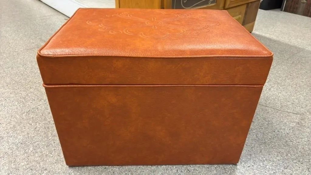 Vintage Vacuum Storage Ottoman. *NO SHIPPING
