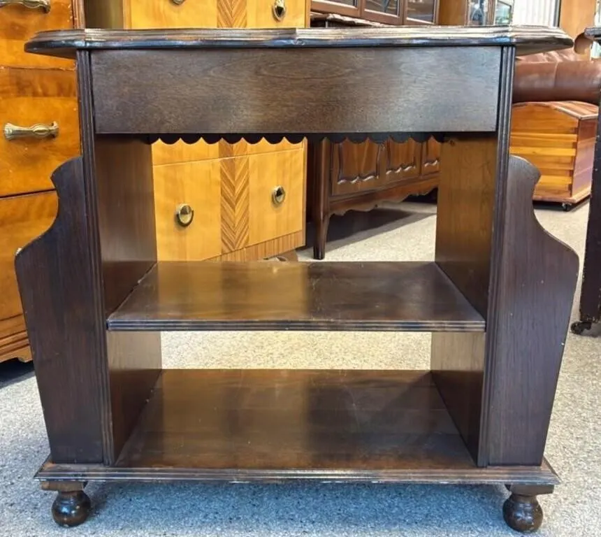 Side Table/Magazine Holder. 26”Wx14”Dx24”H.