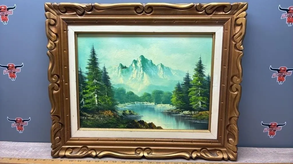 Framed Original Painting. Unfortunate Hole On The