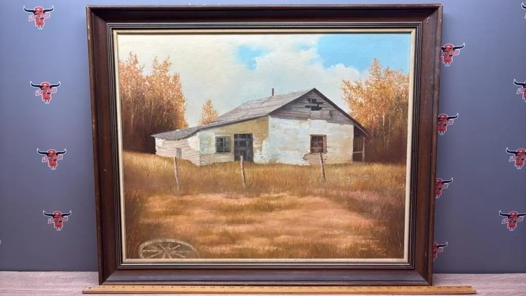 Framed Original Painting on Canvasboard By Robert