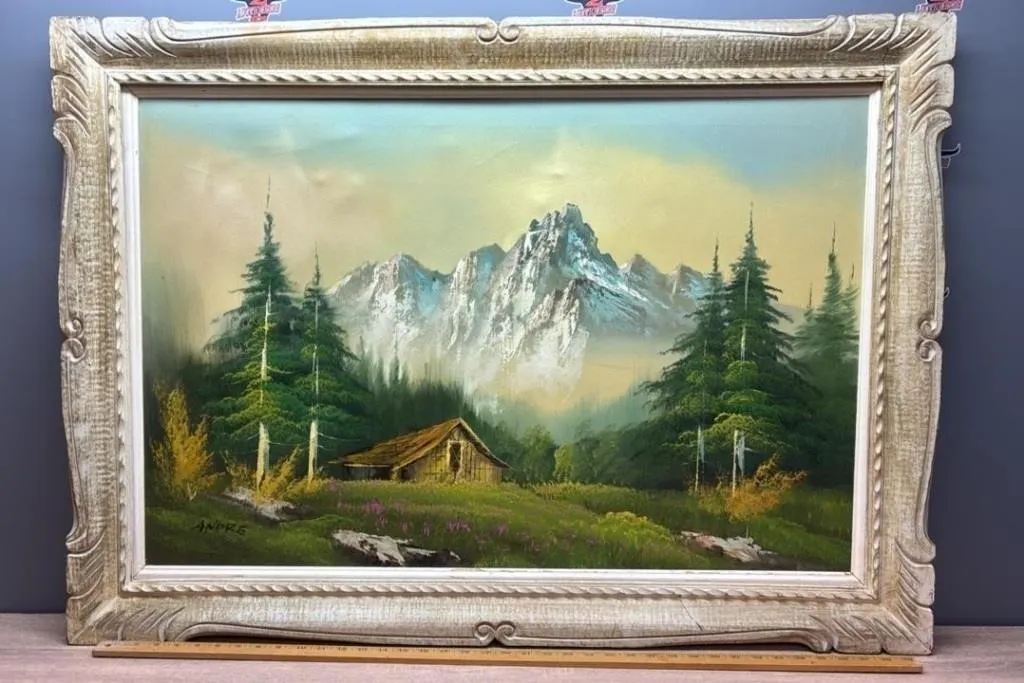 Framed Original Painting On Stretch Canvas by