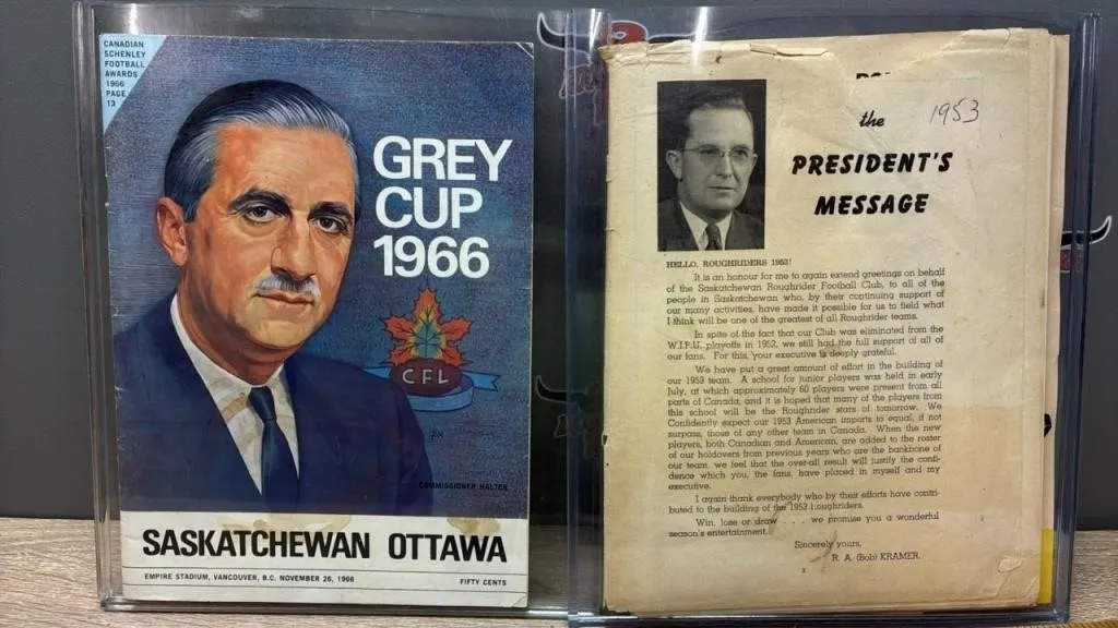 1966 Grey Cup Progamme & 1953 Sask. Roughrider