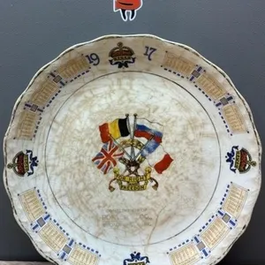 Antique 1917 WWI Calendar Plate - Porter & Co.,