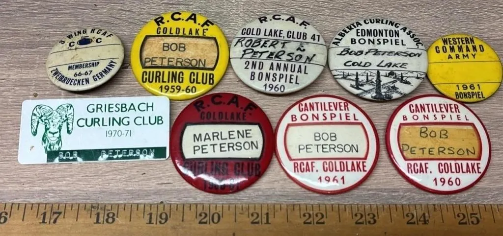 Curling Buttons from RCAF Cold Lake, AB Air Base.