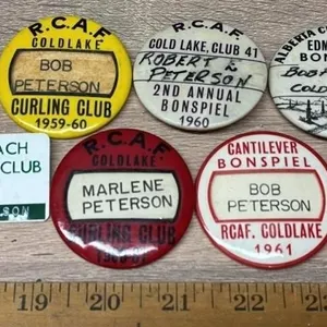 Curling Buttons from RCAF Cold Lake, AB Air Base.
