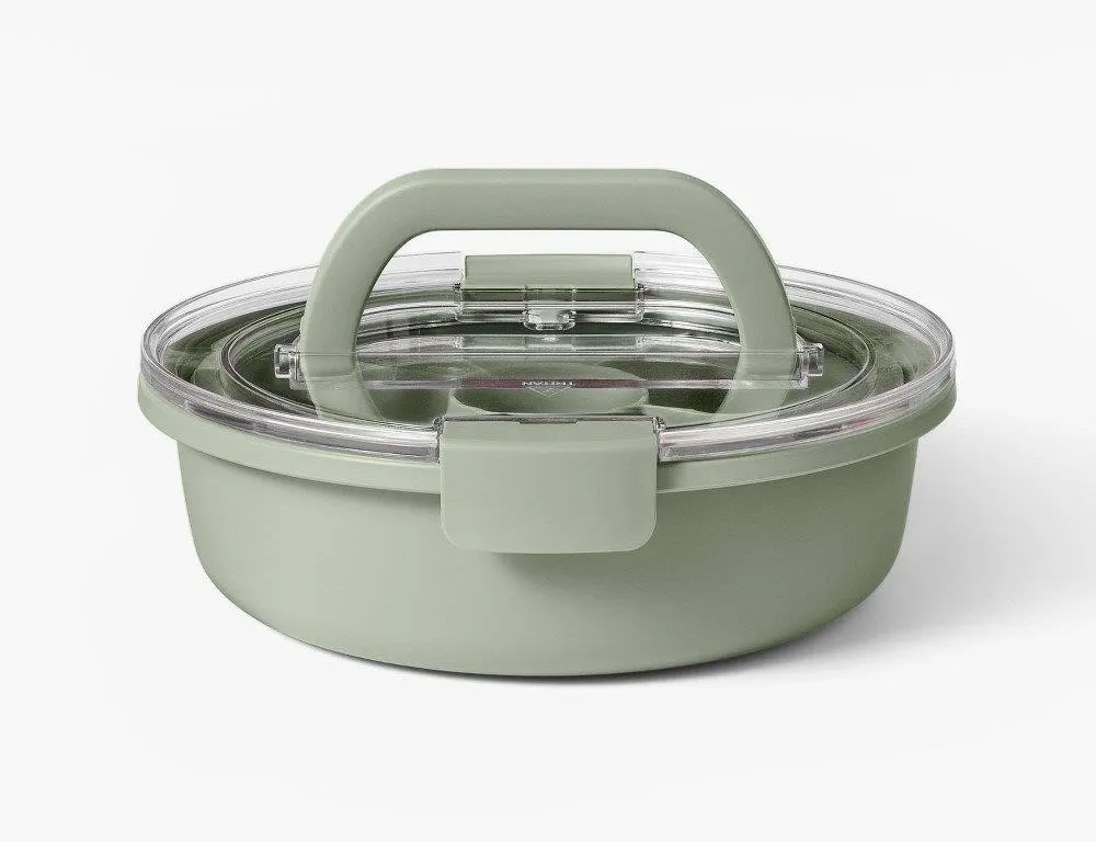 Figmint Personal Round Snacklebox 5.5 Cup Sage