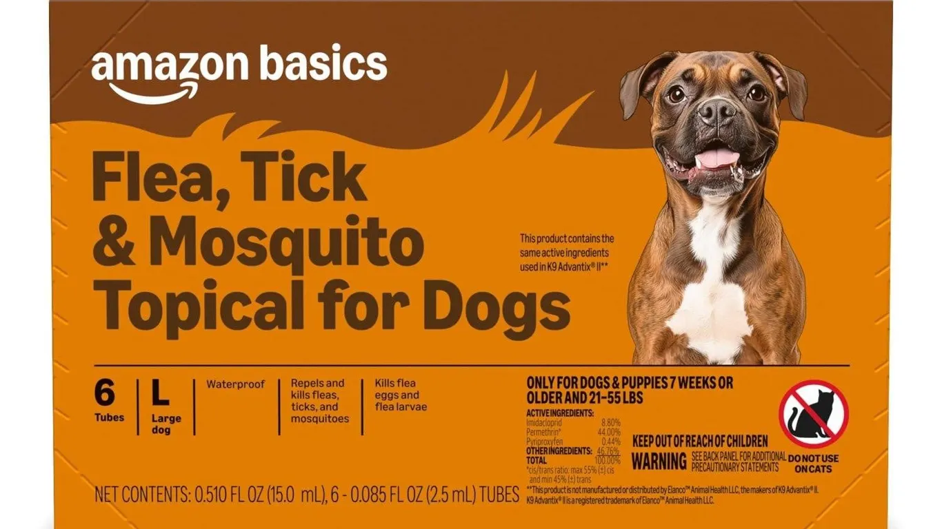 Amazon Basics Flea Tick Treatment Large Dogs 6ct