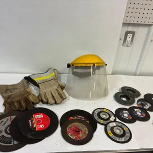 Cut off discs. Gloves. Face shield.