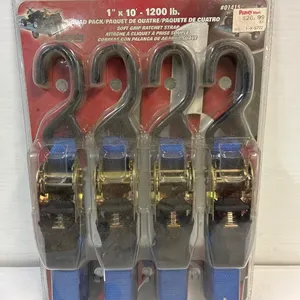 1� x 10 ft 1200lb Ratchet strap 4 pack. Unopened
