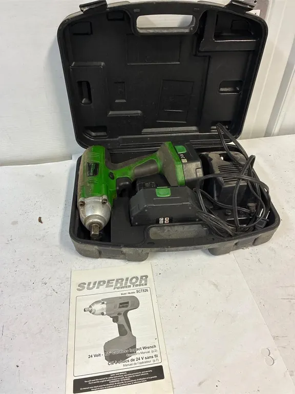 Superior 24v 1/2� cordless impact.1 good battery